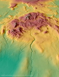WorldDEM™ Digital Elevation Model of an area in South Province, Iceland