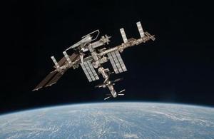 ISS with ATV and Shuttle docked, captured by ESA's Paolo Nespoli. Credit: ESA, NASA, ROSCOSMOS.