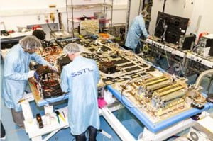 Galileo navigation payload in construction at SSTL