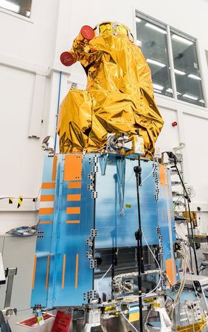 SSTL-S1 satellite under construction at SSTL’s Guildford UK site