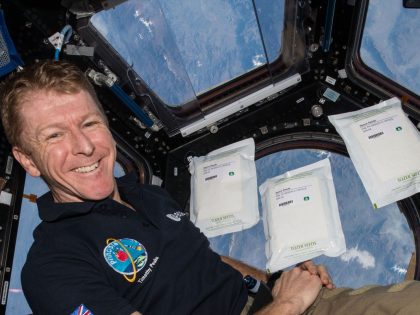 Tim Peake in ISS Cupola