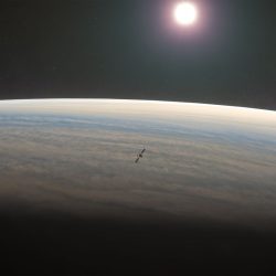 Artist's impression of ESA's EnVision mission at Venus (copyright ESA/VR2Planets/DamiaBouic)