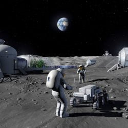 Astronaut activities in a moon base ESA