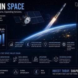 Investing in Space infographic UKspace logo